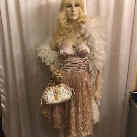 COPY - GORGEOUS vintage dress covered in gold bubbles!! - Picture 4 of 14